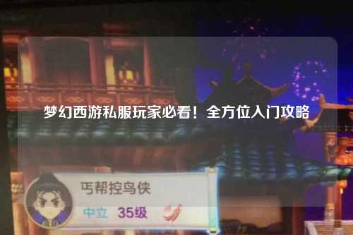 夢幻西游私服玩家必看！全方位入門攻略